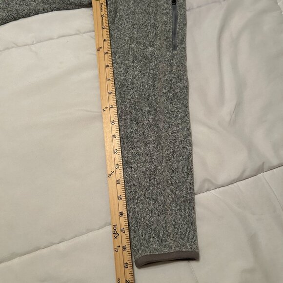 Patagonia Sweater 1/4 Zip Pullover Womens Medium Heather Gray Fleece Knit w Logo - Picture 7 of 12